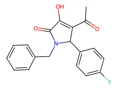 4-acetyl-1-benzyl-5-(4-fluorophenyl)-3-hydroxy-1,5-dihydro-2H-pyrrol-2-one structure