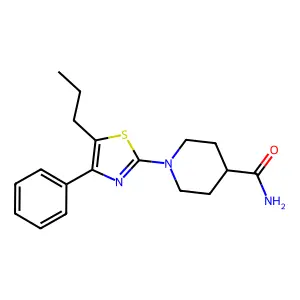 1-(4-Phenyl-5-propyl-1,3-thiazol-2-yl)piperidine-4-carboxamide structure