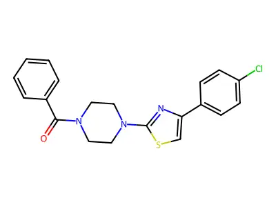 [4-[4-(4-Chlorophenyl)-1,3-thiazol-2-yl]piperazin-1-yl]-phenylmethanone structure