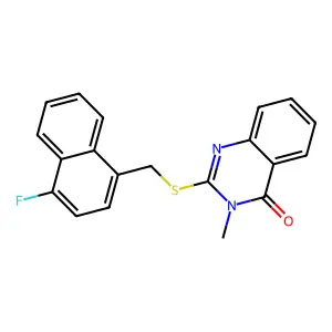 2-[(4-Fluoronaphthalen-1-yl)methylsulfanyl]-3-methylquinazolin-4-one structure
