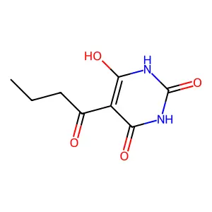 5-butanoyl-6-hydroxy-1H-pyrimidine-2,4-dione structure