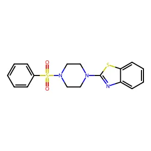 2-[4-(Benzenesulfonyl)piperazin-1-yl]-1,3-benzothiazole structure
