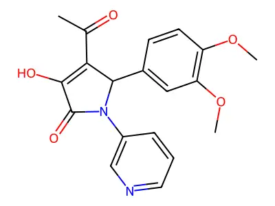 3-acetyl-2-(3,4-dimethoxyphenyl)-4-hydroxy-1-pyridin-3-yl-2H-pyrrol-5-one structure