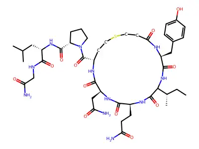 Oxytocin, deamino-6-carba- structure