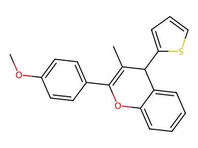 2-(4-methoxyphenyl)-3-methyl-4-thiophen-2-yl-4H-chromene structure
