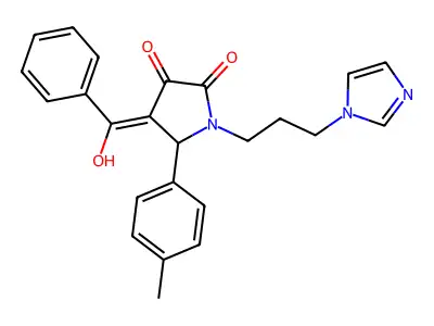 1-(3-(1h-Imidazol-1-yl)propyl)-4-benzoyl-3-hydroxy-5-(p-tolyl)-1,5-dihydro-2h-pyrrol-2-one structure