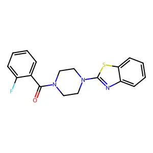 (4-(Benzo[d]thiazol-2-yl)piperazin-1-yl)(2-fluorophenyl)methanone structure