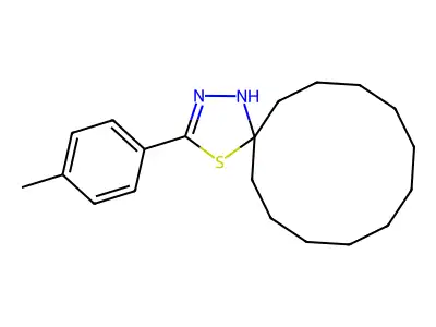 3-(4-Methylphenyl)-4-thia-1,2-diazaspiro[4.11]hexadec-2-ene structure