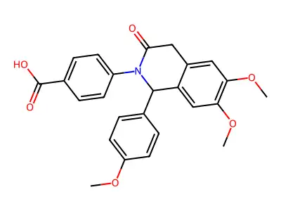 4-(6,7-dimethoxy-1-(4-methoxyphenyl)-3-oxo-3,4-dihydro-2(1H)-isoquinolinyl)benzoic acid structure
