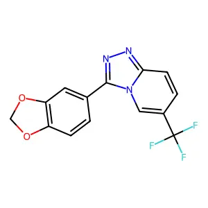3-(1,3-Benzodioxol-5-yl)-6-trifluoromethyl[1,2,4]triazolo[4,3-a]pyridine structure