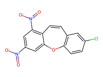 3-Chloro-7,9-dinitrobenzo[b][1]benzoxepine structure