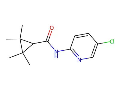 N-(5-chloro-2-pyridinyl)-2,2,3,3-tetramethylcyclopropanecarboxamide structure
