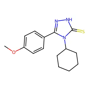 4-cyclohexyl-5-(4-methoxyphenyl)-4H-1,2,4-triazole-3-thiol structure