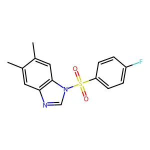1-(4-Fluorophenyl)sulfonyl-5,6-dimethylbenzimidazole structure