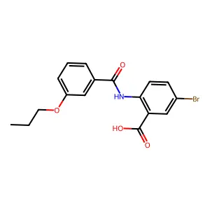 5-Bromo-2-[(3-propoxybenzoyl)amino]benzoic acid structure