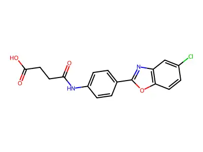 4-[4-(5-Chloro-1,3-benzoxazol-2-yl)anilino]-4-oxobutanoic acid structure