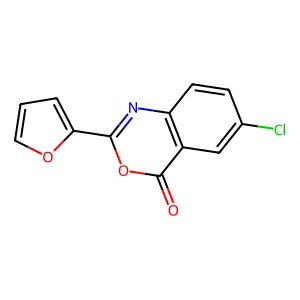 6-chloro-2-(furan-2-yl)-4H-3,1-benzoxazin-4-one structure