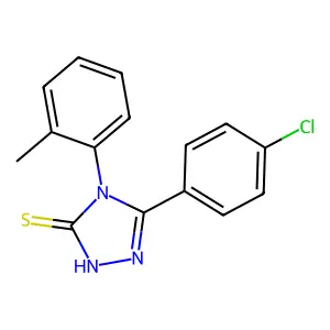 5-(4-chlorophenyl)-4-(2-methylphenyl)-4H-1,2,4-triazole-3-thiol structure