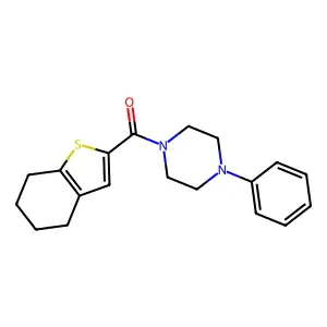 (4-Phenylpiperazin-1-yl)-(4,5,6,7-tetrahydro-1-benzothiophen-2-yl)methanone structure