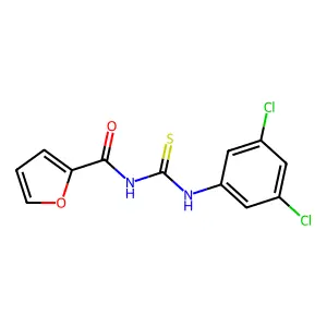 N-[(3,5-dichlorophenyl)carbamothioyl]furan-2-carboxamide structure