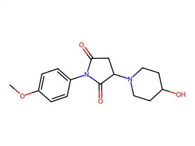 3-(4-Hydroxypiperidin-1-yl)-1-(4-methoxyphenyl)pyrrolidine-2,5-dione structure