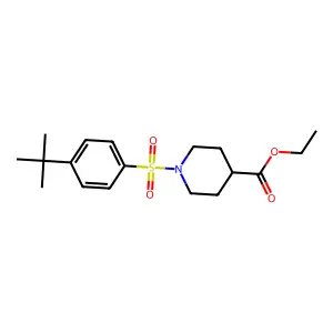 Ethyl 1-[[4-(1,1-dimethylethyl)phenyl]sulfonyl]-4-piperidinecarboxylate structure