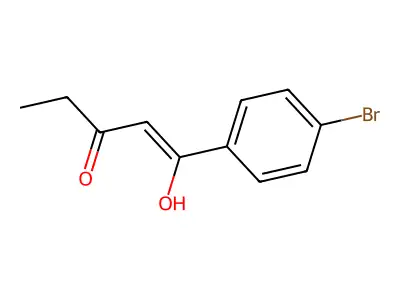 1-(4-Bromophenyl)-1-hydroxypent-1-en-3-one structure