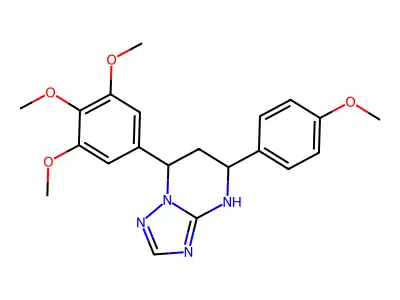 5-(4-methoxyphenyl)-7-(3,4,5-trimethoxyphenyl)-4,5,6,7-tetrahydro[1,2,4]triazolo[1,5-a]pyrimidine structure