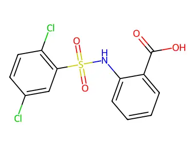2-(2,5-Dichlorobenzenesulfonamido)benzoic acid structure