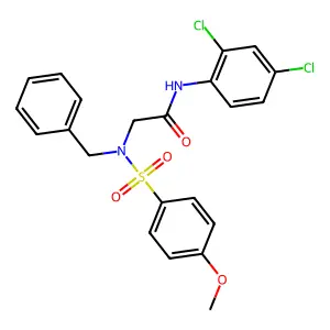 2-[benzyl-(4-methoxyphenyl)sulfonylamino]-N-(2,4-dichlorophenyl)acetamide structure