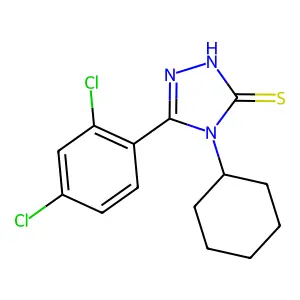 4-cyclohexyl-5-(2,4-dichlorophenyl)-4H-1,2,4-triazole-3-thiol structure