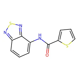 N-(2,1,3-benzothiadiazol-4-yl)thiophene-2-carboxamide structure