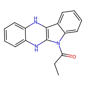 1-(5,11-Dihydroindolo[3,2-b]quinoxalin-6-yl)propan-1-one structure