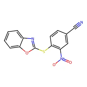 4-(1,3-Benzoxazol-2-ylsulfanyl)-3-nitrobenzonitrile structure