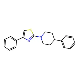 4-Phenyl-1-(4-phenyl-1,3-thiazol-2-yl)piperidine structure