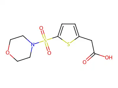 2-(5-(Morpholine-4-sulfonyl)thiophen-2-yl)acetic acid structure