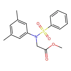 methyl N-(3,5-dimethylphenyl)-N-(phenylsulfonyl)glycinate structure