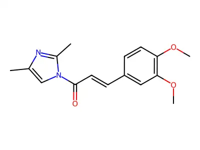 (2E)-3-(3,4-dimethoxyphenyl)-1-(2,4-dimethyl-1H-imidazol-1-yl)prop-2-en-1-one structure