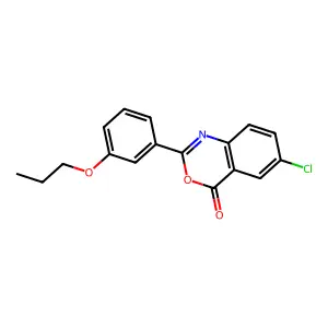 6-Chloro-2-(3-propoxyphenyl)-4H-3,1-benzoxazin-4-one structure
