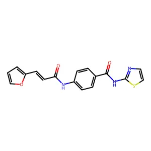 4-[[(E)-3-(furan-2-yl)prop-2-enoyl]amino]-N-(1,3-thiazol-2-yl)benzamide structure