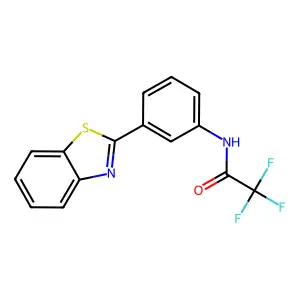 N-[3-(1,3-benzothiazol-2-yl)phenyl]-2,2,2-trifluoroacetamide structure