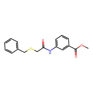 Methyl 3-{[(benzylsulfanyl)acetyl]amino}benzoate structure