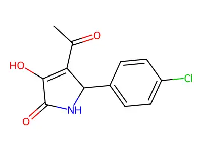 3-Acetyl-2-(4-chlorophenyl)-4-hydroxy-1,2-dihydropyrrol-5-one structure