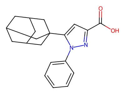 5-(1-Adamantyl)-1-phenylpyrazole-3-carboxylic acid structure