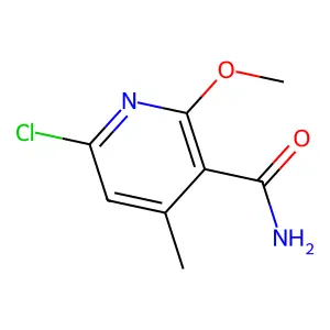 6-Chloro-2-methoxy-4-methylpyridine-3-carboxamide structure