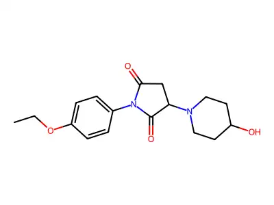 1-(4-Ethoxyphenyl)-3-(4-hydroxypiperidin-1-yl)pyrrolidine-2,5-dione structure