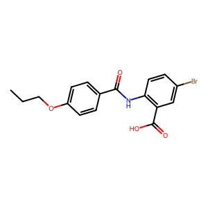 5-Bromo-2-[(4-propoxybenzoyl)amino]benzoic acid structure