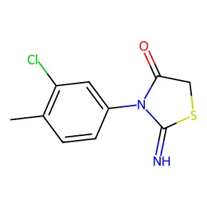 3-(3-Chloro-4-methylphenyl)-2-imino-1,3-thiazolidin-4-one structure