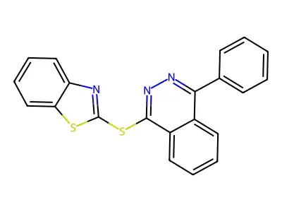 2-(4-Phenylphthalazinylthio)benzothiazole structure