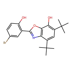 2-(5-Bromo-2-hydroxyphenyl)-4,6-di-tert-butyl-1,3-benzoxazol-7-ol structure